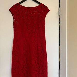 Elegant Red Lace Dress